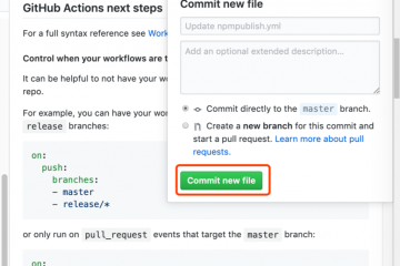 持续化集成工作流之Github Actions实现Npm包自动化发布 持续化集成工作流之Github Actions实现Npm包自动化发布